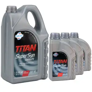 FUCHS MOTOR&Ouml;L TITAN SuperSyn Longlife 0W-40 ACEA A3/B4 FORD M2C937-A 8L 8 Liter