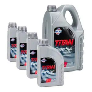 FUCHS Motor&ouml;l &Ouml;L TITAN SUPERSYN LONGLIFE 0W30 MB 229.5 VW 502/505.00 - 9 Liter
