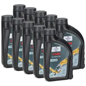 FUCHS Motor&ouml;l &Ouml;l TITAN SuperSyn ACEA A3/B3 SL/CF 10W-60 10W60 - 10L 10 Liter