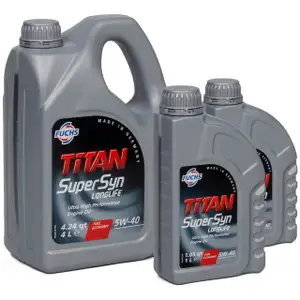 FUCHS Motor&ouml;l TITAN SuperSyn LongLife 5W-40 VW 502.00/505.00 MB 229.5 6L 6 LITER