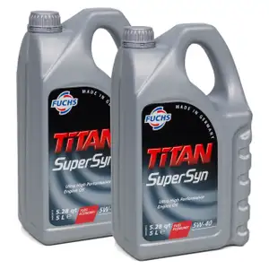 FUCHS MOTOR&Ouml;L TITAN SuperSyn 5W-40 VW 502.00/505.00 MB 229.3 RN0700 10L 10 Liter