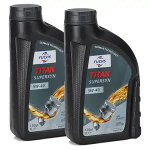 FUCHS MOTOR&Ouml;L TITAN SuperSyn 5W-40 VW 502.00/505.00 MB 229.3 RN0700 - 2L 2 Liter