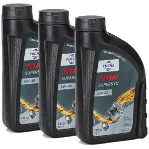 FUCHS MOTOR&Ouml;L TITAN SuperSyn 5W-40 VW 502.00/505.00 MB 229.3 RN0700 - 3L 3 Liter