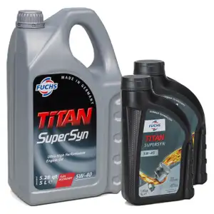 FUCHS MOTOR&Ouml;L TITAN SuperSyn 5W-40 VW 502.00/505.00 MB 229.3 RN0700 - 7L 7 Liter