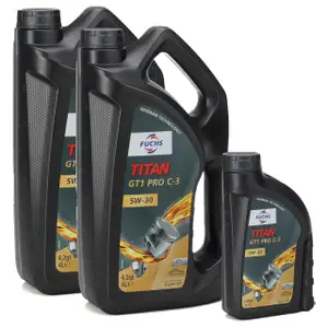 FUCHS MOTOR&Ouml;L TITAN GT1 Pro C-3 5W30 5W-30 VW 504.00 507.00 MB 229.51 9L 9 Liter