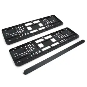 2x Kennzeichenhalter Nummernschildhalter Wechselkennzeichen PLUTO SCHWARZ 460mm