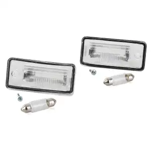 2x Kennzeichenleuchte + Gl&uuml;hlampe AUDI A3 8P A4 B6 B7 A6 C6 A8 4E 4H Q7 4LB