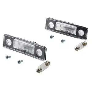 2x Kennzeichenleuchte + Gl&uuml;hlampe SKODA Octavia II 1Z Roomster 5J bis 09.2008