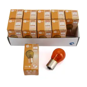 10x Kugellampe Stecksockel GELB PY21W LONGLIFE 12V 21W BAU15s