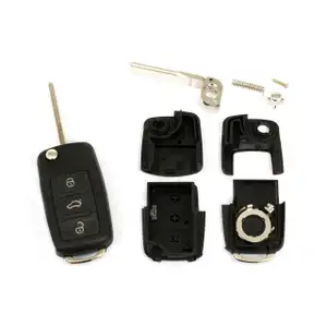 1x Schl&uuml;sselgeh&auml;use + Schl&uuml;sselrohling 3-Tasten SEAT Ibiza 3 Skoda Octavia VW Golf 4 T5