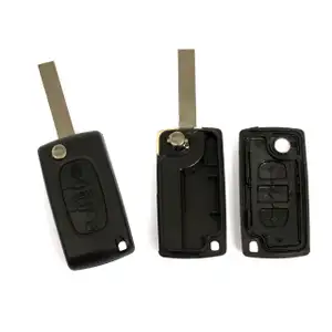 1x Schl&uuml;sselgeh&auml;use + Schl&uuml;sselrohling 3-Tasten PEUGEOT 207 307