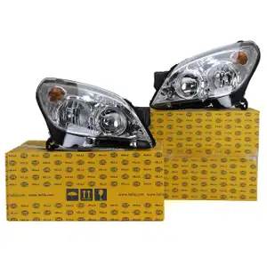 2x HELLA Scheinwerfer + Stellmotor HALOGEN f&uuml;r OPEL ASTRA H links + rechts