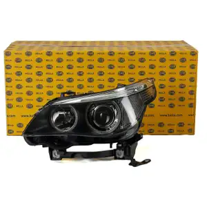 HELLA Hauptscheinwerfer + Stellmotor BI-XENON f&uuml;r BMW 5er E60 + 5er E61 links