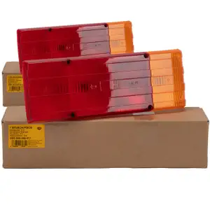 2x HELLA 2SD004460011 Heckleuchte 12V + Gl&uuml;hlampen FENDT BOBBYCAR HYMER hinten