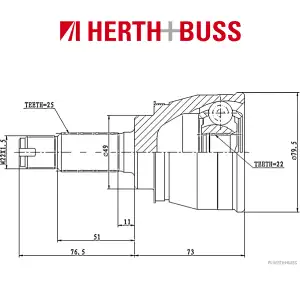 HERTH+BUSS JAKOPARTS Gelenksatz Antriebswelle SUZUKI SWIFT II vorne RADSEITIG