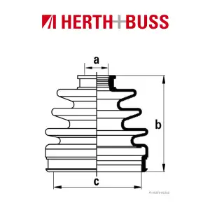 HERTH+BUSS JAKOPARTS Achsmanschetten Satz HONDA CRX II HYUNDAI vorne RADSEITIG