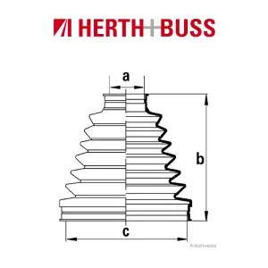 HERTH+BUSS JAKOPARTS Achsmanschetten Satz NISSAN PRIMERA vorne links RADSEITIG