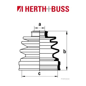 HERTH+BUSS JAKOPARTS Achsmanschetten Satz MAZDA 626 III TOYOTA vorne RADSEITIG