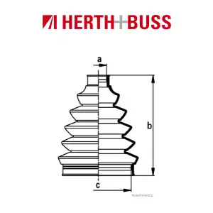 HERTH+BUSS JAKOPARTS Achsmanschetten Satz TOYOTA AVENSIS 129 PS vorne RADSEITIG