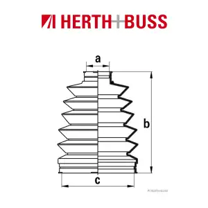 HERTH+BUSS JAKOPARTS Achsmanschetten Satz MAZDA 626 V MITSUBISHI vorne RADSEITIG