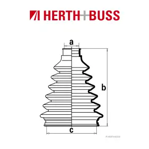 HERTH+BUSS JAKOPARTS Achsmanschetten Satz HONDA CIVIC VII LOGO vorne RADSEITIG