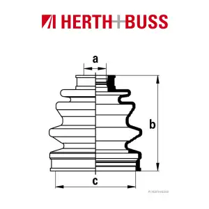 HERTH+BUSS JAKOPARTS Achsmanschetten Satz MITSUBISHI COLT II III vorne RADSEITIG