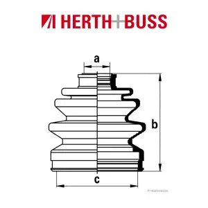 HERTH+BUSS JAKOPARTS Achsmanschetten Satz f&uuml;r MITSUBISHI L 200 vorne RADSEITIG