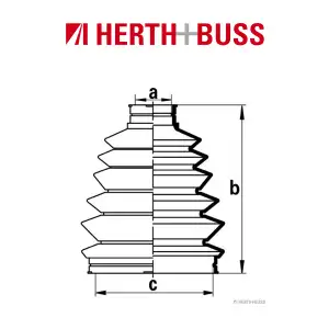 HERTH+BUSS JAKOPARTS Achsmanschetten Satz MITSUBISHI PAJERO II vorne RADSEITIG