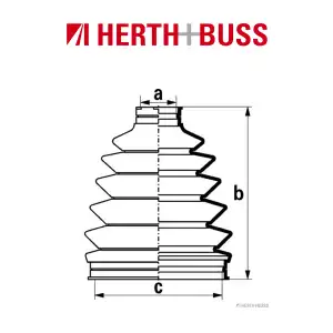 HERTH+BUSS JAKOPARTS Achsmanschetten Satz MITSUBISHI PAJERO III vorne RADSEITIG