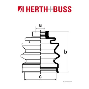 HERTH+BUSS JAKOPARTS Achsmanschetten Satz DAIHATSU TERIOS (J1) vorne RADSEITIG