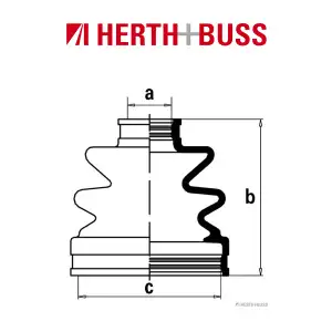 HERTH+BUSS JAKOPARTS Manschettensatz f&uuml;r HYUNDAI COUPE (GK) SONATA IV (EF)