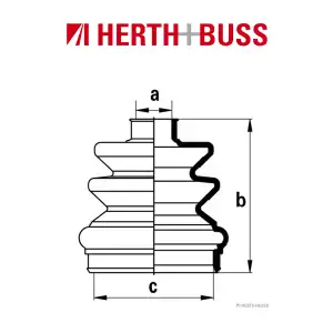 HERTH+BUSS JAKOPARTS Achsmanschetten Satz NISSAN PRIMERA vorne GETRIEBESEITIG