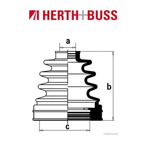 HERTH+BUSS JAKOPARTS Achsmanschetten Satz NISSAN PRIMERA vorne GETRIEBESEITIG