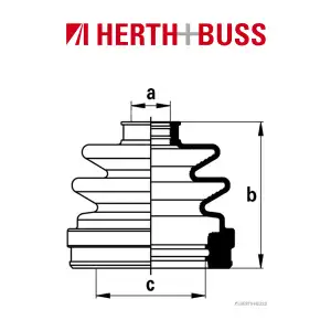HERTH+BUSS JAKOPARTS Achsmanschetten Satz f&uuml;r NISSAN vorne rechts GETRIEBESEITIG