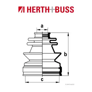 HERTH+BUSS JAKOPARTS Achsmanschetten Satz f&uuml;r NISSAN LUCINO vorne GETRIEBESEITIG