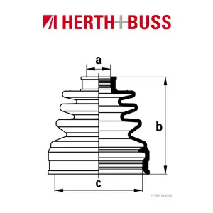 HERTH+BUSS JAKOPARTS Achsmanschetten Satz HONDA ACCORD VI vorne GETRIEBESEITIG