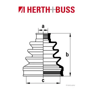 HERTH+BUSS JAKOPARTS Achsmanschetten Satz HONDA HR-V (GH) vorne GETRIEBESEITIG