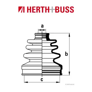 HERTH+BUSS JAKOPARTS Achsmanschetten Satz f&uuml;r MITSUBISHI COLT V LANCER VI vorne
