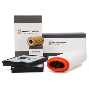 HIRSCHER Filterset Filterpaket Inspektionskit f&uuml;r BMW 5er E39 520d 136 PS M47