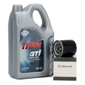 FUCHS Motor&ouml;l 5W30 5L dexos2 + &Ouml;lfilter 650104 f&uuml;r ASTRA G/H VECTRA B/C ZAFIRA A