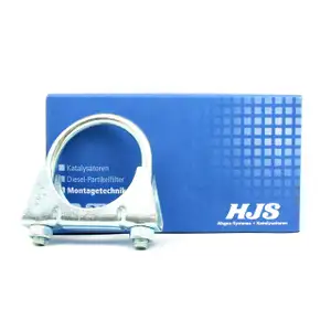 10x HJS Rohrschelle Rohrverbinder B&uuml;gelschelle Auspuff Abgasanlage M8 &Oslash; 50 mm
