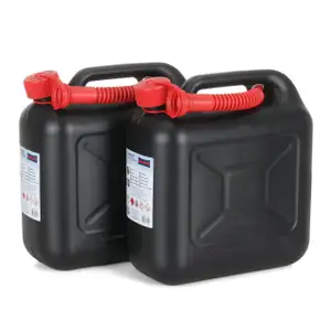 2x 10 L H&Uuml;NERSDORFF 812800 Kanister Benzinkanister Reservekanister Schwarz