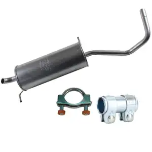 IMASAF Endschalld&auml;mpfer + Anbausatz SEAT IBIZA 3 SKODA FABIA 1 VW POLO (9N_) 1.2