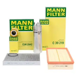 MANN Inspektionskit Filterpaket Filterset f&uuml;r VW TOUAREG 7L 2.5 R5 TDI 163/174PS