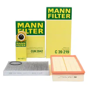 MANN Inspektionskit Filterpaket Filterset f&uuml;r VW TOUAREG 7L 2.5 R5 TDI 163/174PS