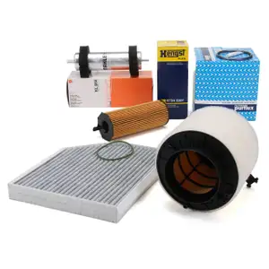 Inspektionskit Filterpaket Filterset f&uuml;r AUDI Q5 8RB 3.0 TDI quattro 211/240 PS