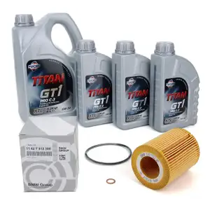 FUCHS MOTOR&Ouml;L GT1 PRO C-3 5W-30 7 Liter 7L + ORIGINAL BMW &Ouml;LFILTER 11427512300