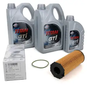 FUCHS MOTOR&Ouml;L GT1 PRO C-3 5W-30 9 Liter 9L + ORIGINAL AUDI &Ouml;LFILTER 057115561M