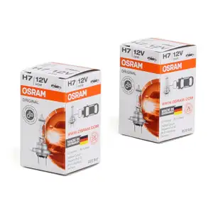 2x OSRAM Halogenlampe Gl&uuml;hlampe H7 LONGLIFE 12V 55W PX26d 64210L