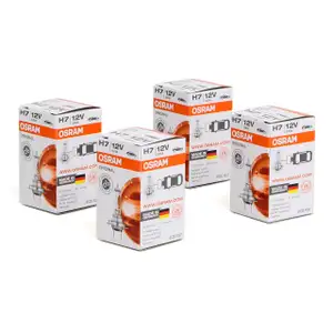 4x OSRAM Halogenlampe Gl&uuml;hlampe H7 LONGLIFE 12V 55W PX26d 64210L